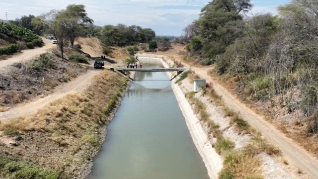 Canal Miguel Checa e infraestructura de riego en el Valle del Chira